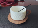 伊文陶瓷 咖啡杯杯碟套装 陶瓷杯子高档精致高级感轻奢美式咖啡杯 清风-水纹咖啡杯+杯垫 晒单实拍图