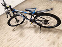 金武端自行车成人山地车公路赛车单车骑行变速超轻越野中学生初中青少年 旗舰版-辐条轮-黑蓝色 27.5寸30速 实拍图