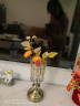 京东鲜花 轻奢玻璃花瓶美式复古摆件客厅餐桌高脚插花器玫瑰鲜花水培花瓶 实拍图