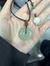 印象眸平安扣吊坠和田玉吊坠男女款玉坠挂件多款可选 浅青玉中款直径约24mm 实拍图