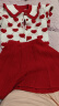 鸾雀翔一周岁女宝宝秋装6-7-8个月婴幼儿衣服2岁女童针织开衫公主裙套装 红色 100码 建议身高90-100 体重24-30 晒单实拍图