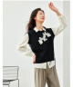 梵希蔓黑色休闲文艺风针织衫女2025年春季新款百搭设计感马甲背心 16255 黑色 S 实拍图