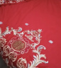 百丽丝水星家纺出品 床上四件套纯棉 婚庆纯棉刺绣婚房结婚套件大红色 实拍图