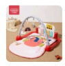 贝恩施婴儿玩具0-1岁宝宝脚踏钢琴健身架灯光早教音乐安抚玩具YZ35红 实拍图