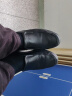 卡帝乐鳄鱼（CARTELO）一脚蹬男士软底真皮商务舒适休闲皮鞋男 6931 黑色 41  实拍图