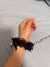 戚小米性感蕾丝铃铛手环脚环禁系情侣道具脚铐脚链腿环手铐脚镣女礼物 黑蕾丝铃铛【手脚通用】 实拍图