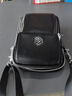 智优安男包休闲单肩斜挎包出差上班肩包小斜跨背包男腰包手机包上班小包 黑色小号A90919 实拍图