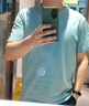 柒牌男T恤年夏季薄款时尚休闲多色易打理棉圆领短袖【3A抗菌】 天蓝（凉感舒适） L 实拍图