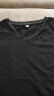 UNAE 短袖女修身2024年夏季新款气质v领半袖上衣韩版蕾丝拼接纯色t恤 黑色 XL【建议115-124斤】 晒单实拍图