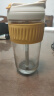 乐扣乐扣（LOCK&LOCK）咖啡玻璃杯男女学生便携式吸管杯随手水杯子500ML黄色LLG699YEL 实拍图