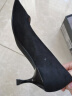 达芙妮高跟鞋女绒面细跟一脚蹬职业气质尖头单鞋 绒黑（5cm跟高） 37 晒单实拍图