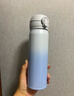膳魔师（THERMOS）保温杯大容量水杯儿童男女士杯子情侣不锈钢生日礼物定制刻字JNL 304不锈钢-渐变紫 500ml 实拍图