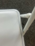 格田彩办公椅折叠椅子电脑椅靠背凳子简易餐椅户外座椅休闲椅培训会议椅 白色皮革 实拍图