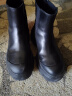 思加图冬季新款甜酷切尔西靴烟筒靴奶油鞋短靴粗跟女ESF01DD3 幽光黑（毛里） 38 晒单实拍图