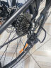 邦德富士达公路自行车铝合金车架蝴蝶把禧码诺24级变速700C男女学生成人旅行单车 消光黑蓝 实拍图
