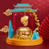 六福珠宝足金鱼跃龙门黄金摆件收藏纪念贺岁送礼  002266JA 总重0.20克 实拍图