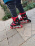美洲狮（COUGAR）轮滑鞋儿童闪光溜冰鞋男女滑冰旱冰鞋女轮滑鞋男童 黑红单闪单鞋 M(可调31-36码) 实拍图