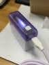 闪极 充电宝10000毫安时小巧移动电源华为通用苹果iPhone15-8小米三星魅族一加手机快充 「随行」充电宝（水晶紫）+收纳包+苹果线1.2米 实拍图
