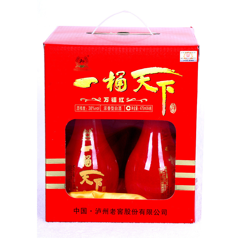 泸州老窖一桶天下礼盒38度475ml×4瓶