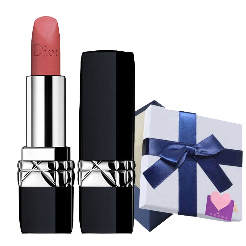 dior迪奥全新烈艳蓝金丝绒哑光唇膏口红3.5g 772#干枯玫瑰