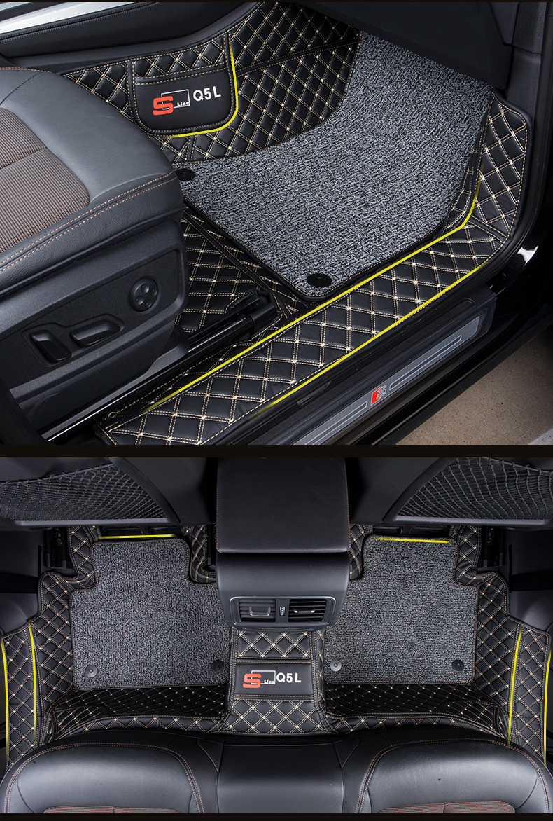 21款全新奥迪q5l脚垫q5l专用全包围汽车脚垫q5l双层丝圈脚踏垫q5大