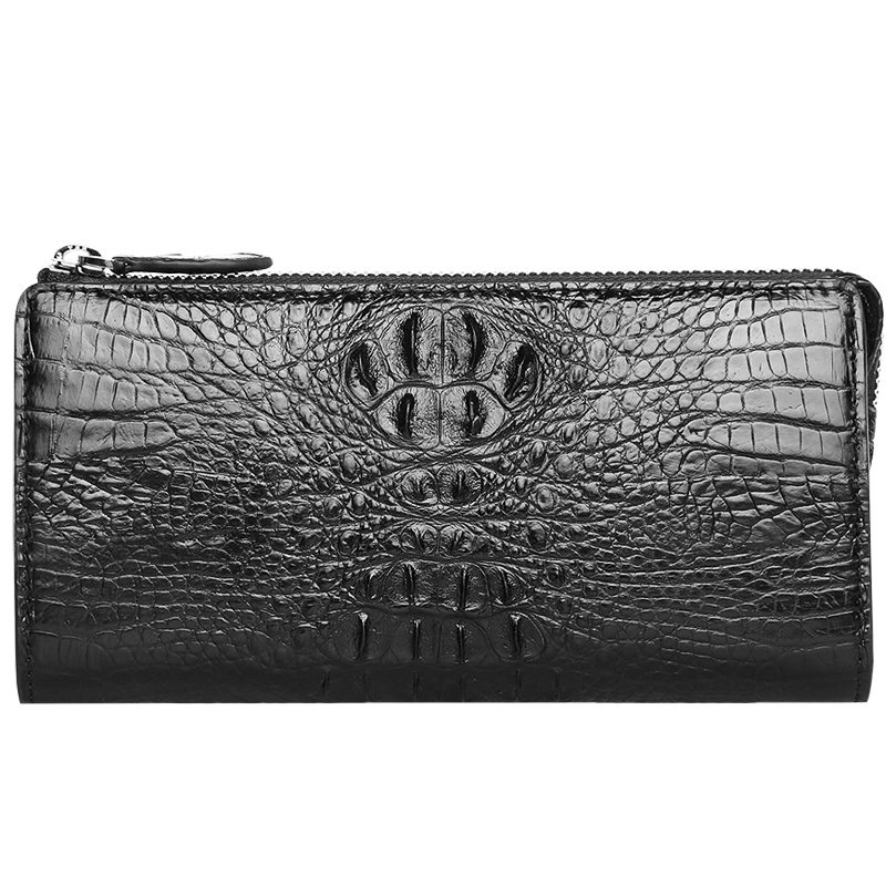 mg鳄鱼皮手包 男士休闲时尚手拿包手抓包真皮横款钱包mgs7023 黑色