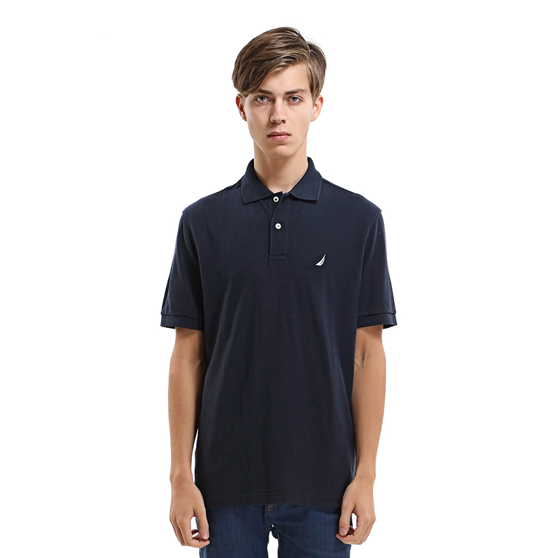 nautica 诺帝卡 男士短袖polo衫 kr1100 藏蓝色401 l【图片 价格 品牌