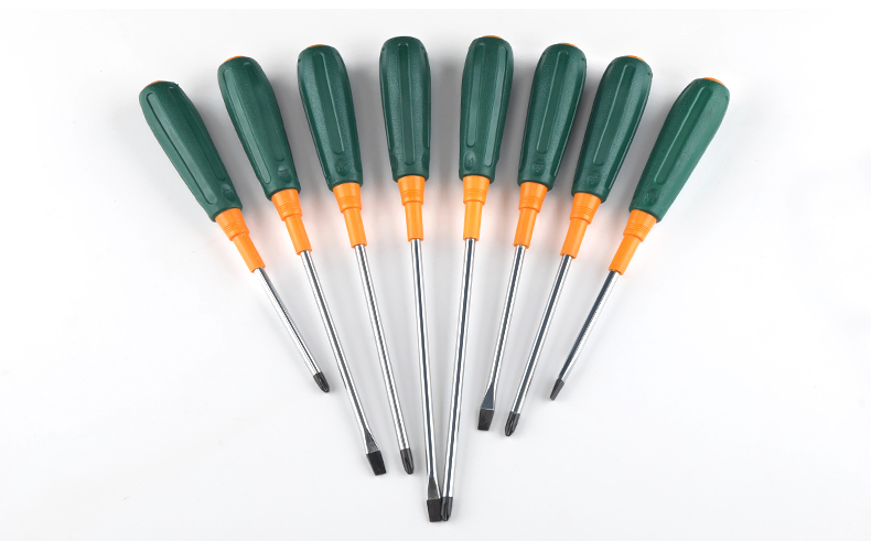 绿林十字螺丝刀一字小改锥超硬工业级强磁加长螺丝刀家用梅花起子汽修