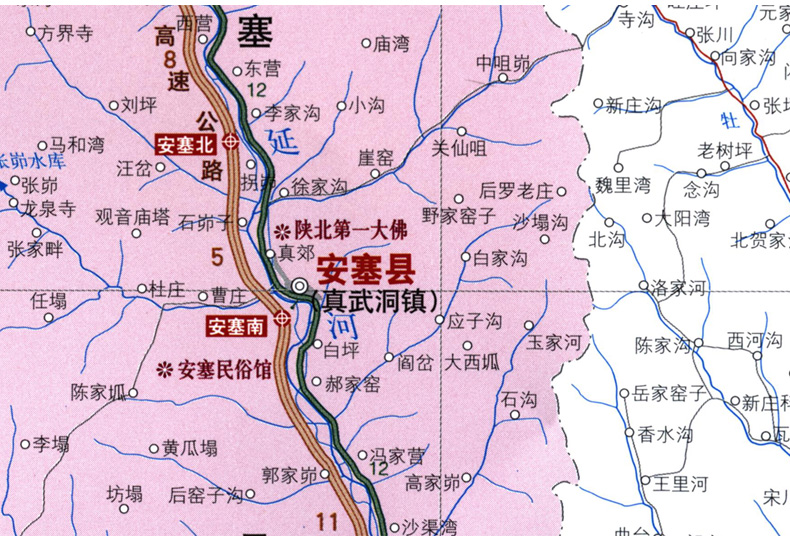 延安市道路交通图图片