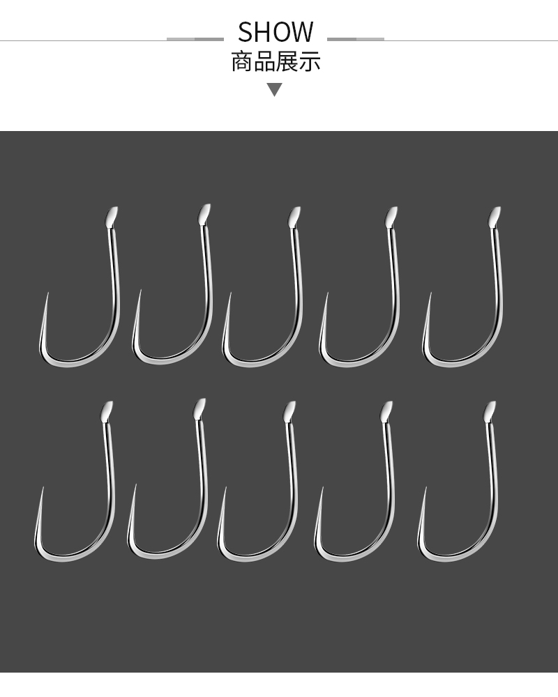 尚艺东美新关东鱼钩渔钩进口日本无倒刺鱼钩黑坑混养渔具用品钓鱼配件