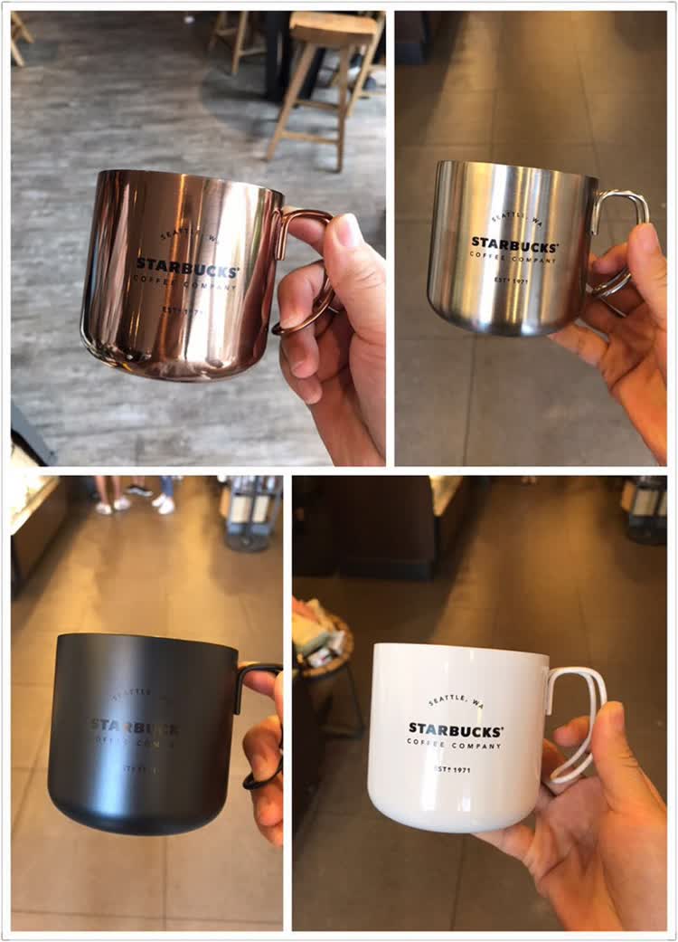 【顺丰发】星巴克甄选杯子 创意复古不锈钢1971桌面杯 咖啡杯经典款