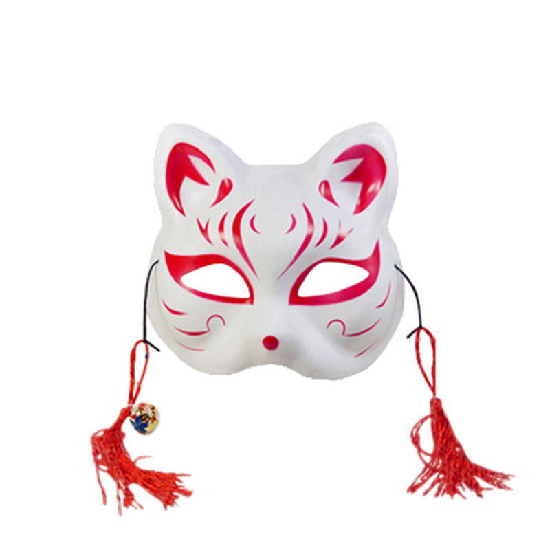 不舍天真女半脸狐狸面具手绘抖音同款半脸猫面具日式和风狐狸动二次元