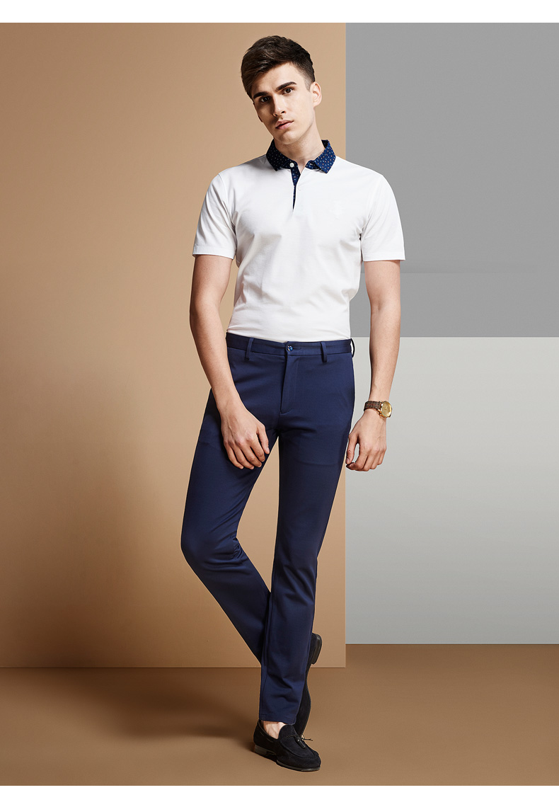 busen步森男装休闲裤夏季薄款有弹力顺滑透气 藏青 88号 =2.