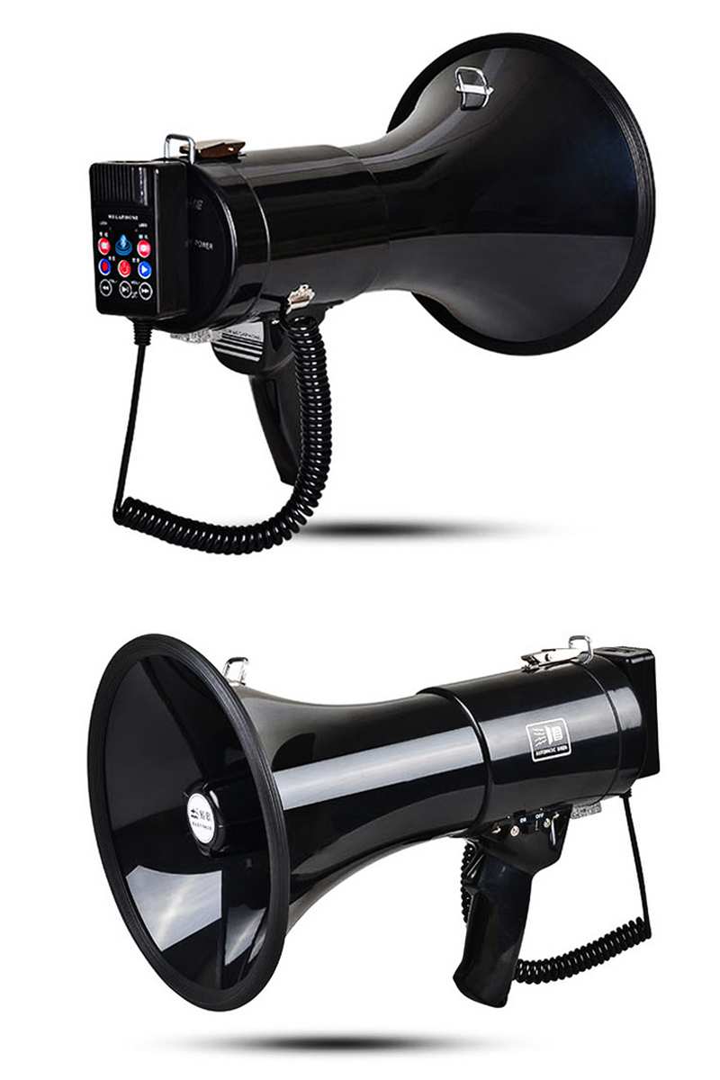 鲸歌无线蓝牙喊话器50w大功率扩音器喇叭手持扬声器多功能喊话喇叭12v