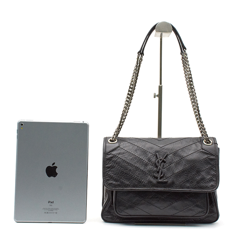 【二手99新】ysl/slp圣罗兰二手包包 女包 单肩包 黑色大号 二手奢侈