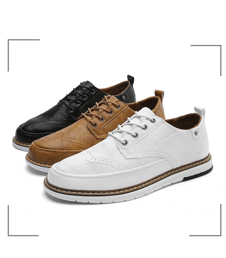 麦伦休斯 休闲鞋男鞋新品 小白鞋男士韩版潮流商务休闲皮鞋棉鞋男