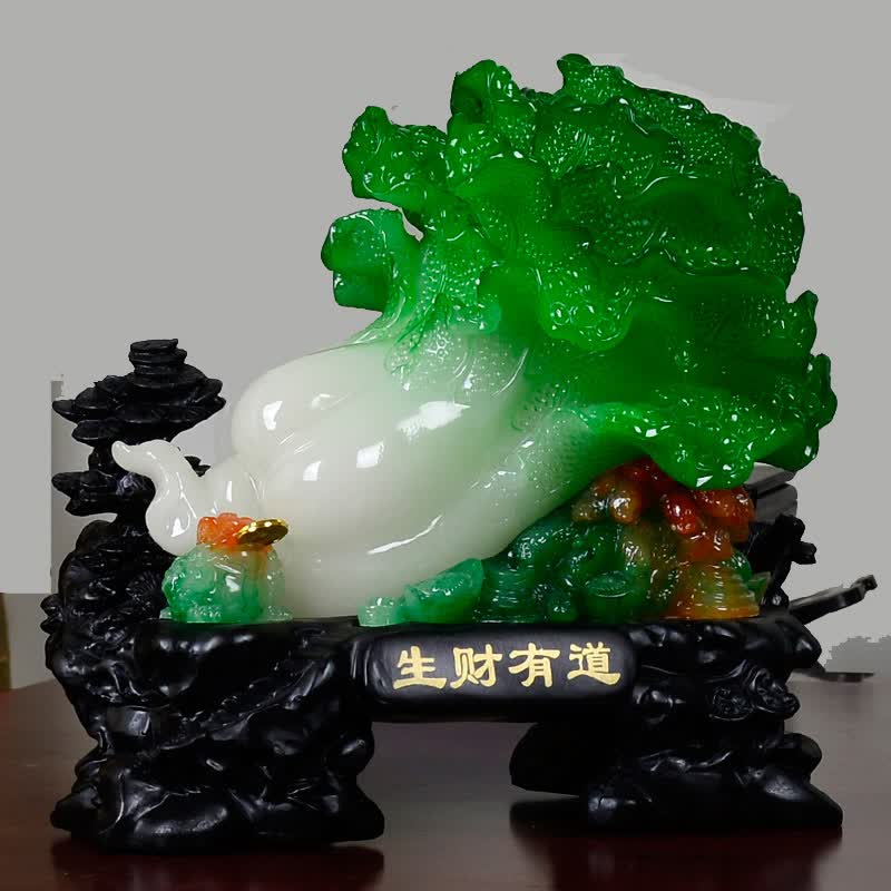 酷宝礼坊生财有道 招财白菜摆件 家居装饰用品 乔迁开业礼品jsy-1044