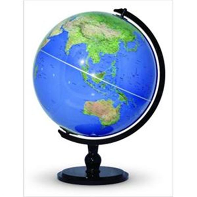 32cm中文卫星影像地球仪-炫影黑架