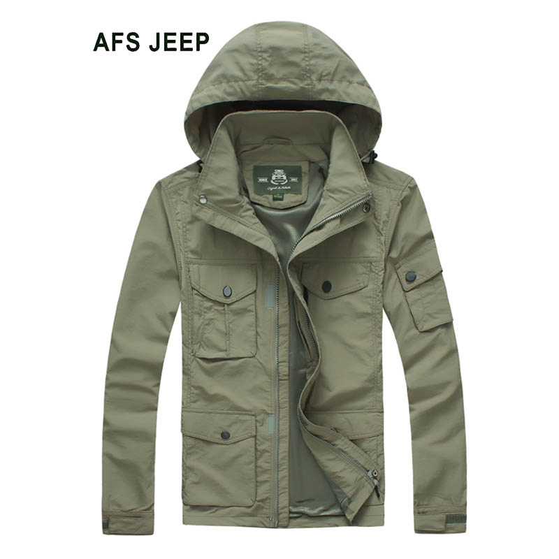 戰地吉普 afs jeep 衝鋒衣薄款夾克男2015春秋新款登山服速乾衣服男款