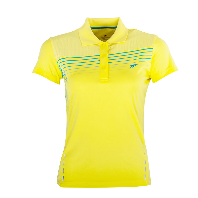 金莱克正品2014夏季女款立领运动短袖t恤 22201072 正黄 xl