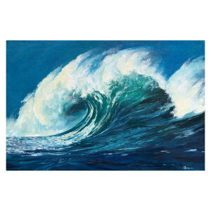 艺术品： 职业艺术家 纪钧译 作品 原创手绘《海浪》布面油画 40x60cm（画芯）   6000元