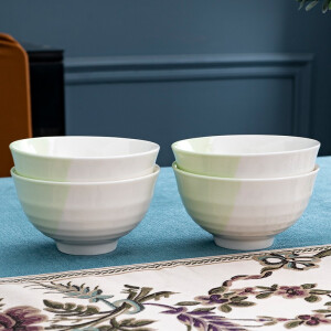 京东PLUS会员： 應州東進 色釉新骨瓷和青双色碗盘套装 4.5英寸螺纹碗 8个装   19.9元包邮（需用券）