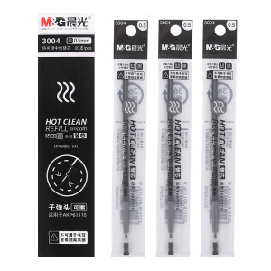 M&G 晨光 3004 热可擦中性笔芯 0.5mm 黑色 20支/盒 *3件 +凑单品   24.5元（需用券，合8.17元/件）