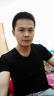 伽维德（JIAWEIDE）短袖t恤男纯棉夏季男生纯色韩版修身圆领半袖体恤紧身大码打底衫 黑色 L(体重115-130斤) 实拍图