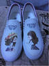 凯威六超新款懒人一脚蹬帆布鞋女学生夏季鞋卡通涂鸦韩版平底布鞋 美女五号 白色 36 实拍图