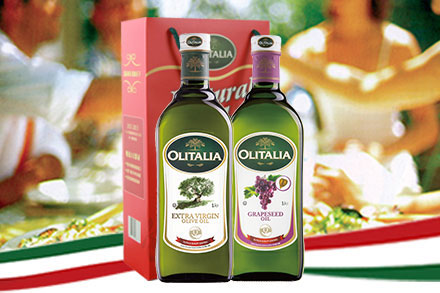【意大利 olitalia奥尼】 特级初榨橄榄油葡萄籽油 1l*2瓶 精装礼盒