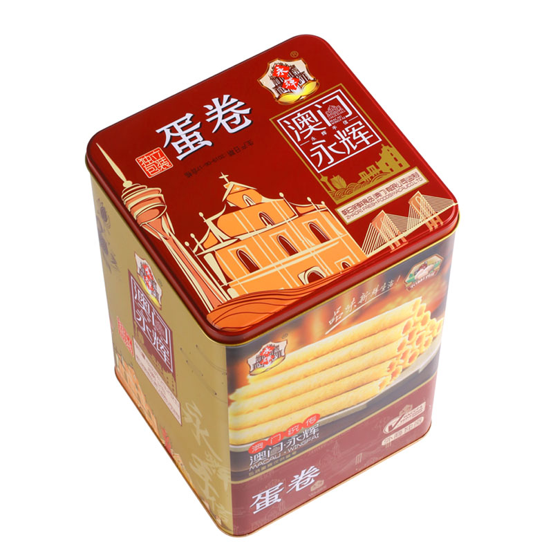 澳门永辉传统手工蛋卷经典铁盒828g